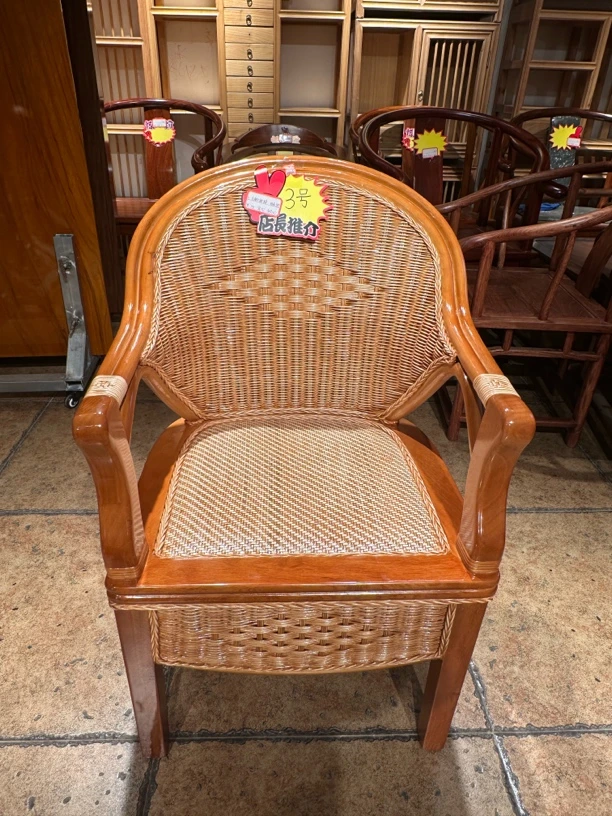 民俗民风推拉桌椅套件藤艺茶几单人沙发椅休闲椅客厅椅子