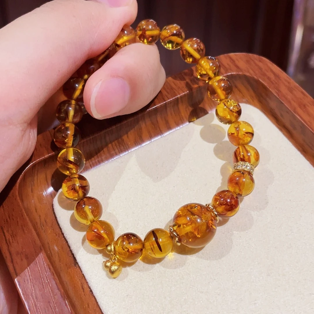 未镶嵌蜜蜡手链手串