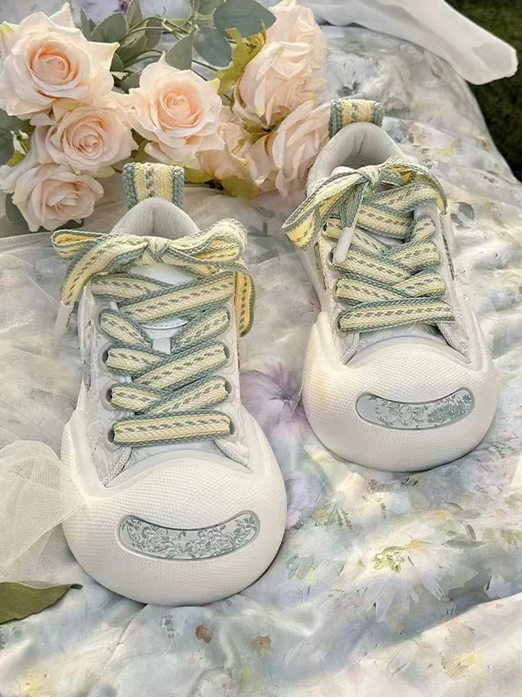 【飘飘】2025新款“烈日花卉”新款超轻厚底增高百搭休闲鞋-65152