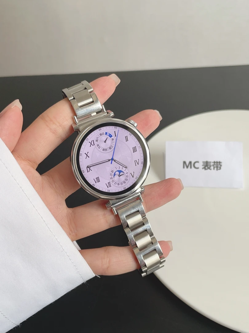 MC适用华为gt6手表gt5gt4gt3表带蓝气球同款钢带小米手表S4腕带