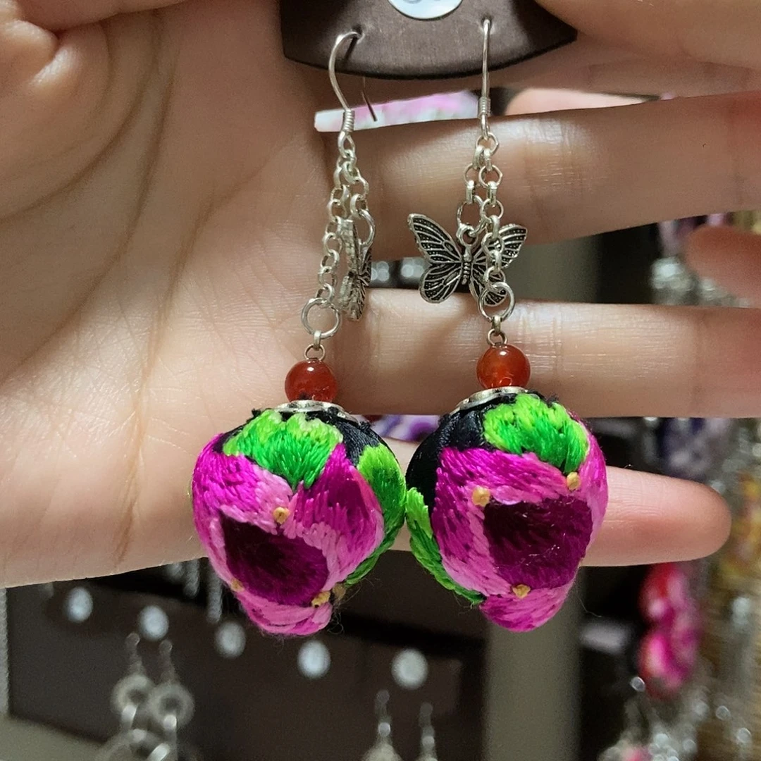 织绣耳环耳环耳环