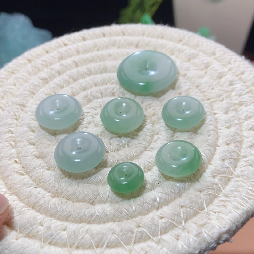 定制翡翠未镶嵌平安扣毛货单个价