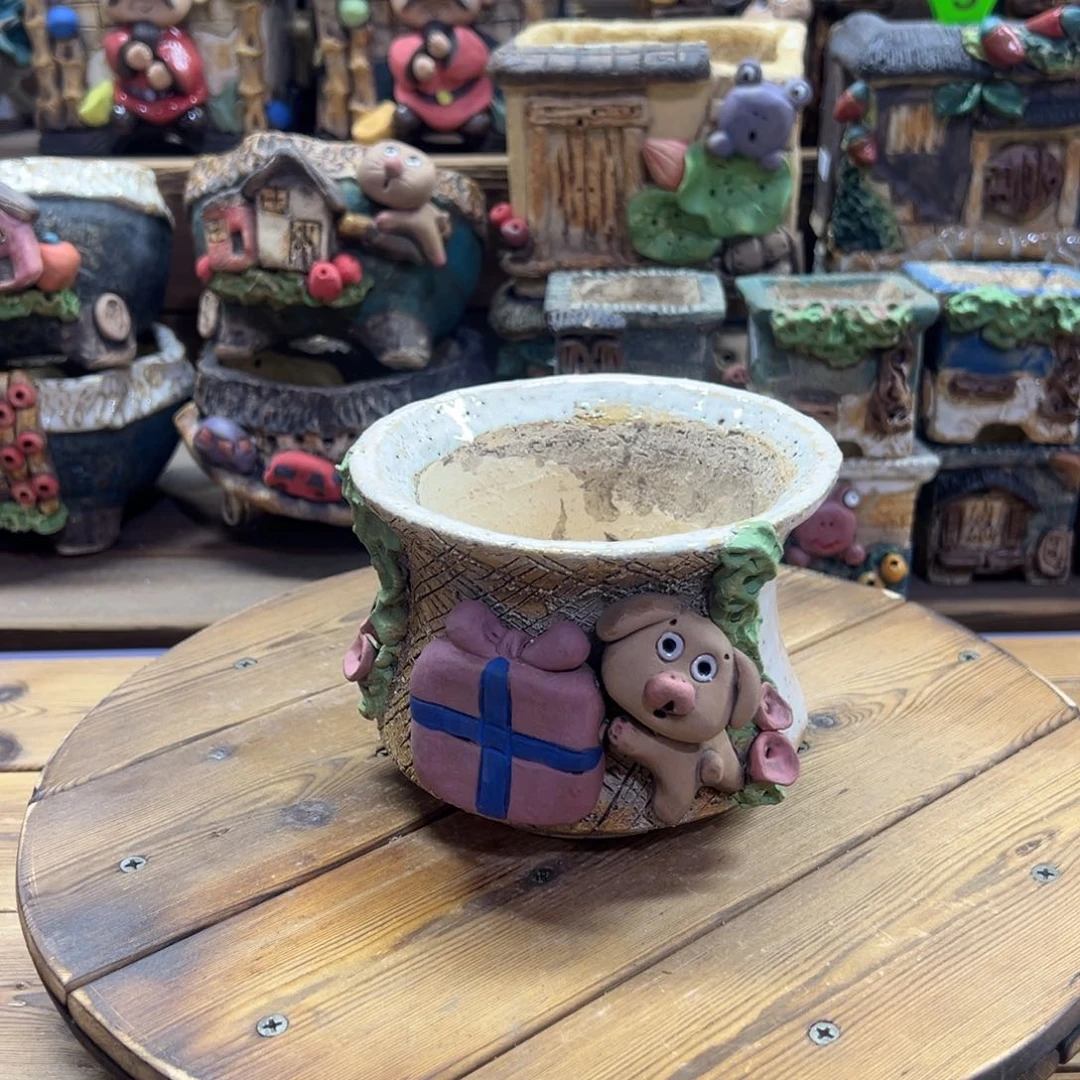 红陶嘻哈多肉花盆