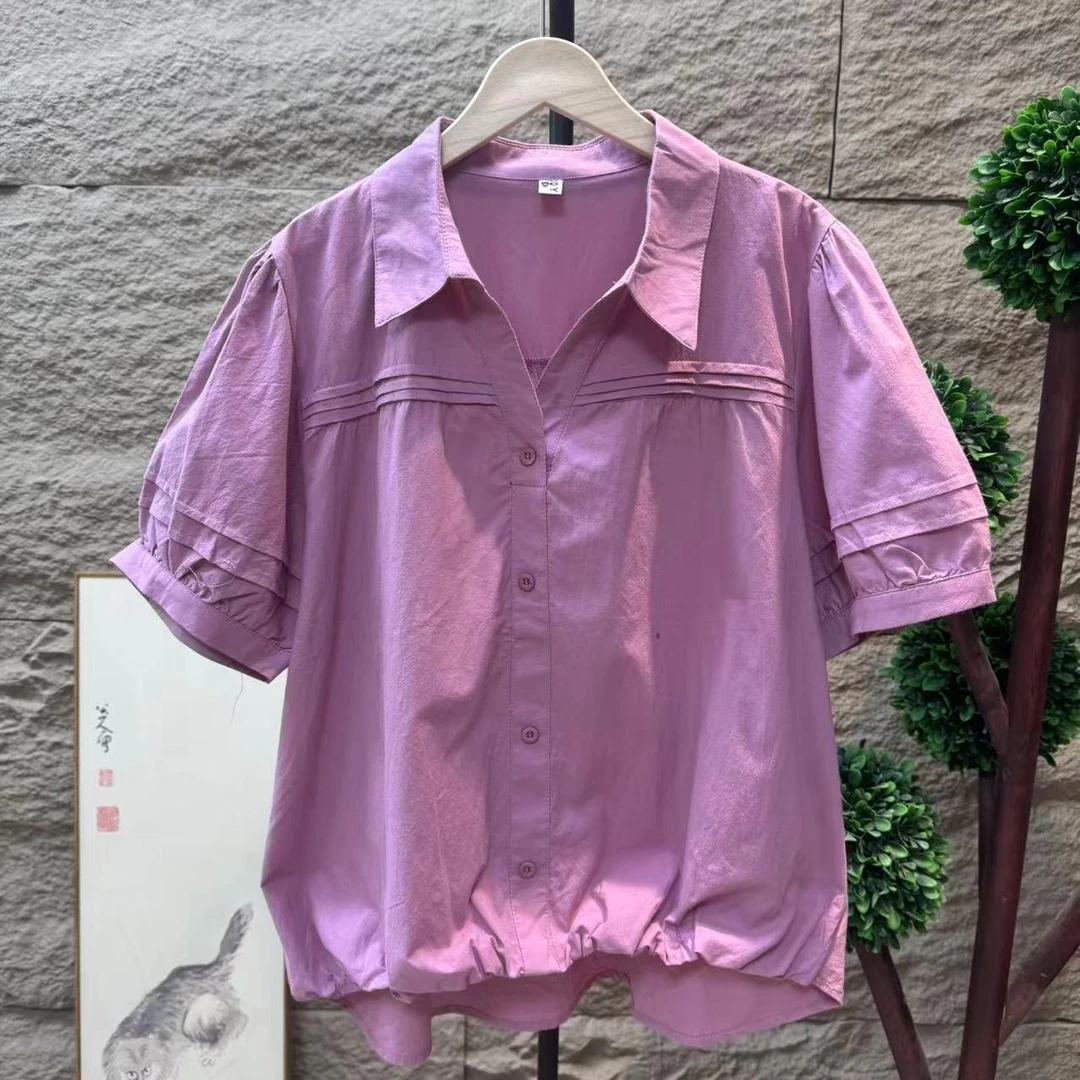 13333新款夏季休闲减龄宽松显瘦衬衫
