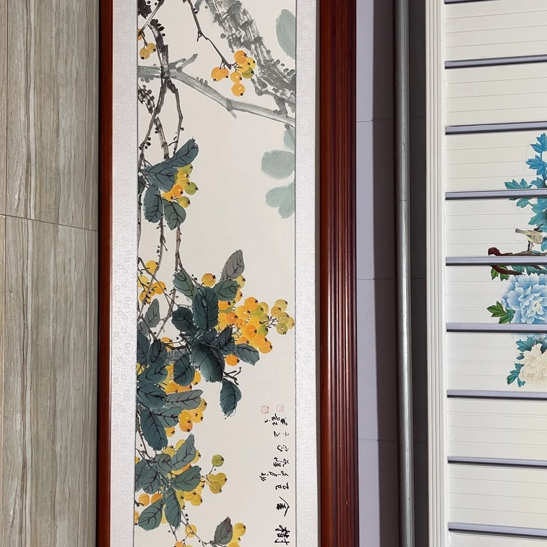 国画书画作品带框163×48