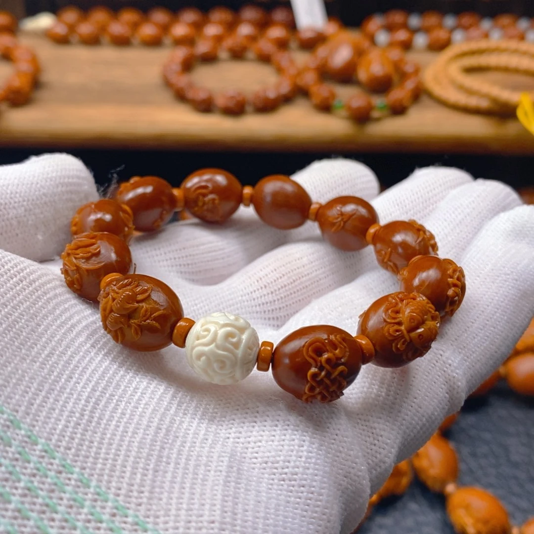 手串/手链橄榄核许忠英1.25铁核老料，四季平安