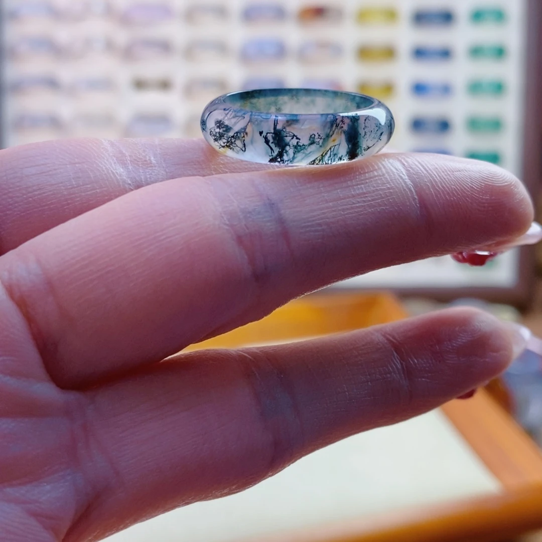 玛瑙/玉髓戒指未镶嵌红*