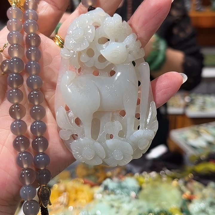 未镶嵌岫玉毛衣链