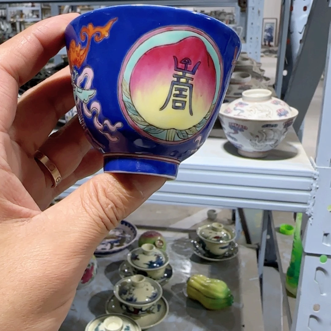 手绘瓷器，全部处理