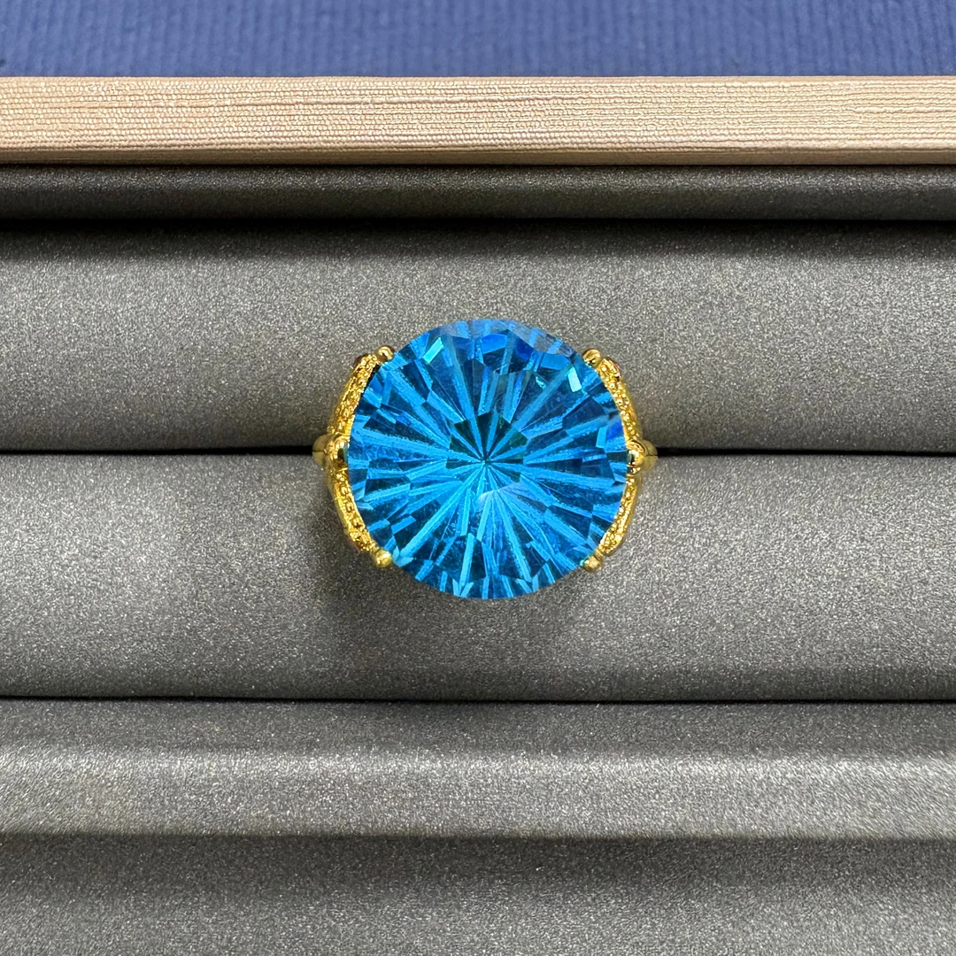 海蓝宝石（处理）高贵豪华大克拉海蓝宝戒指258