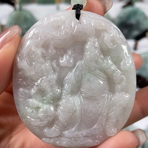 翡翠颈饰未镶嵌关二爷福利