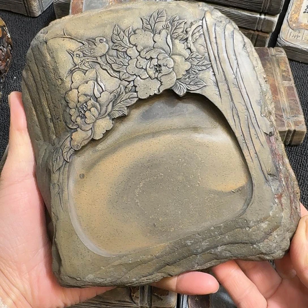 歙砚石刻砚台摆件