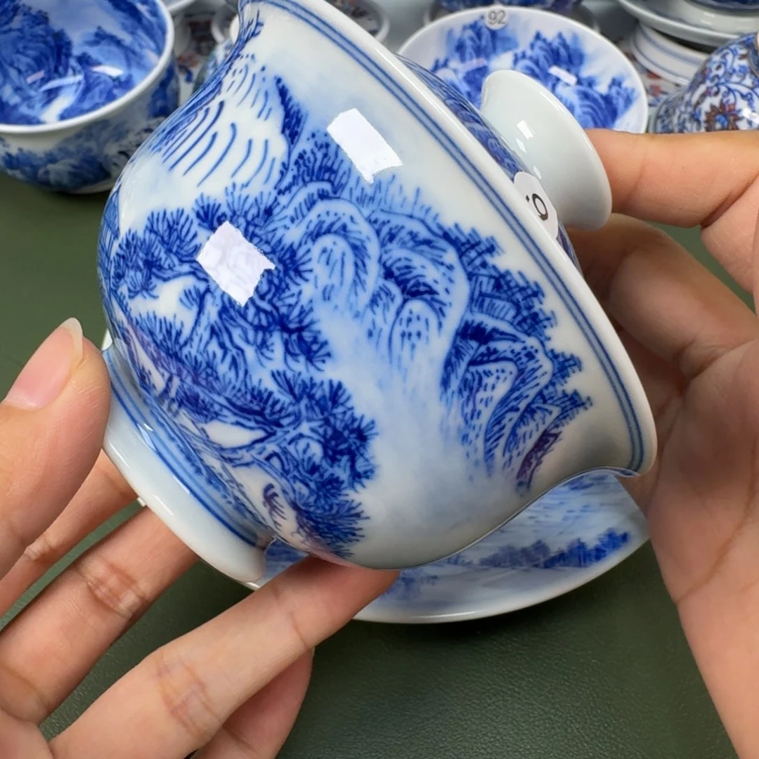 陶景德镇纯手工纯手绘茶具木木9