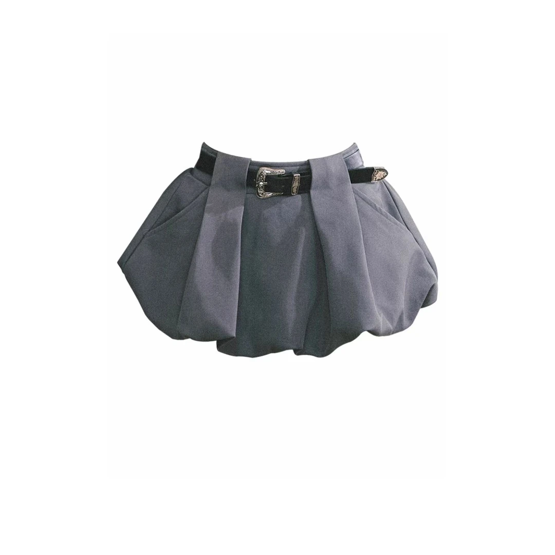 曼曼【花苞腿精】辣妹休闲花苞裙裤半身裙25226#