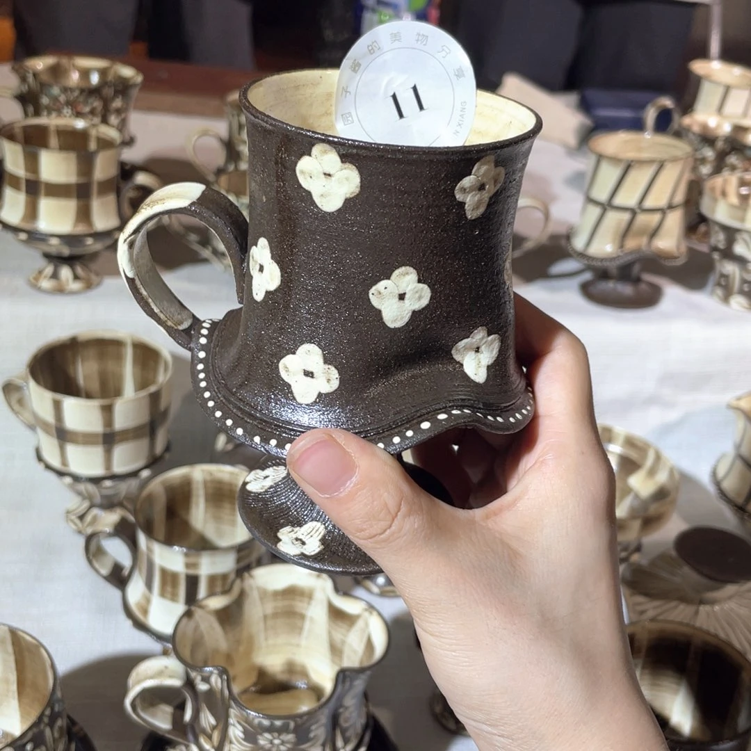 花***鼠瓷片景德镇手工陶瓷杯