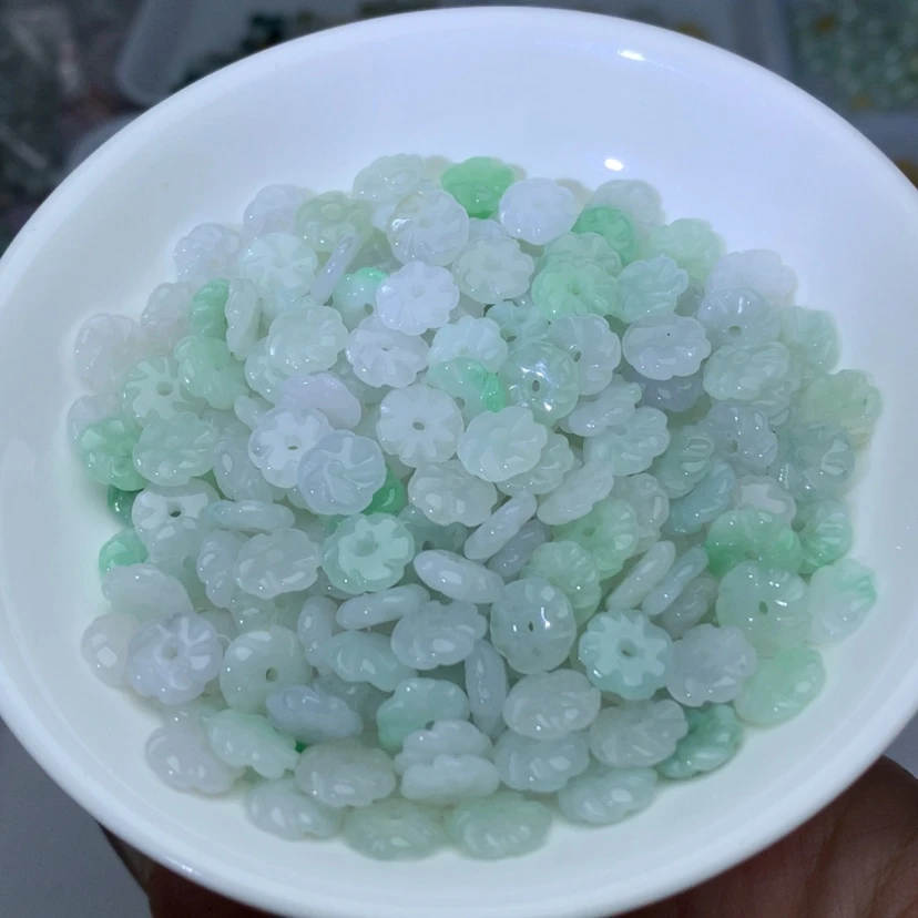 【闪购商品】翡翠手链未镶嵌卡9冰花花50颗