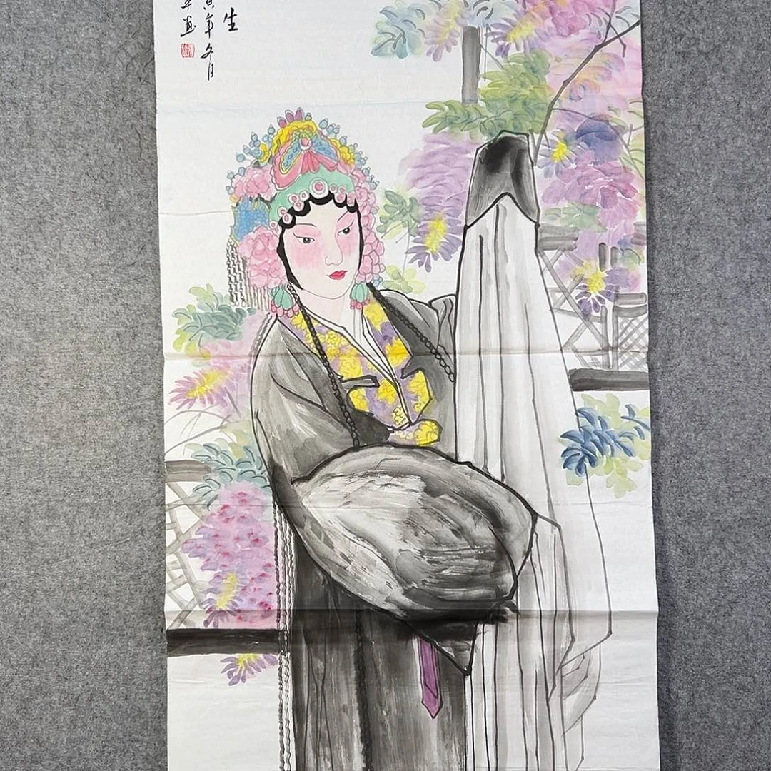 国画188 花鸟和蝴蝶都在等待它飞