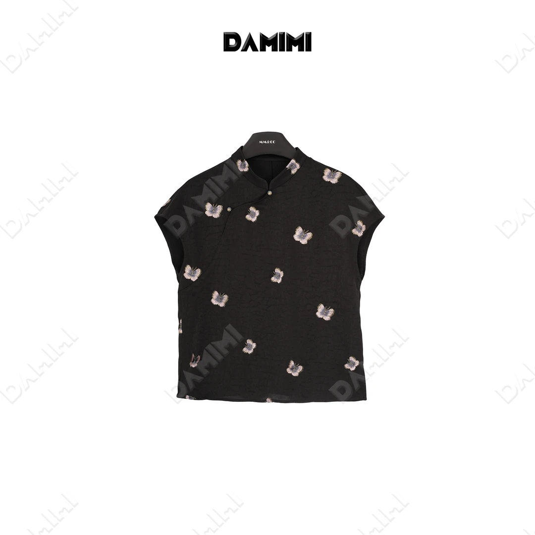 【粉金蝶】新中式国风夏季新款无袖上衣MCGSY1058