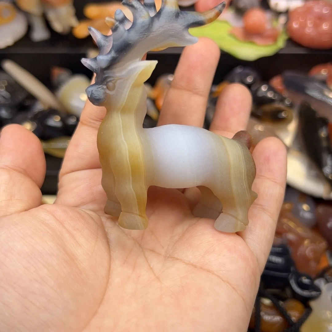 玛瑙/玉髓未镶嵌手玩摆件