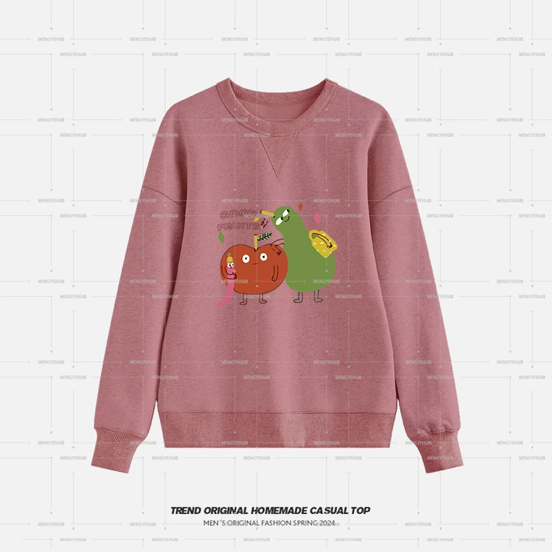 【卫衣系列】苹果与梨 倒三角毛圈圆领卫衣