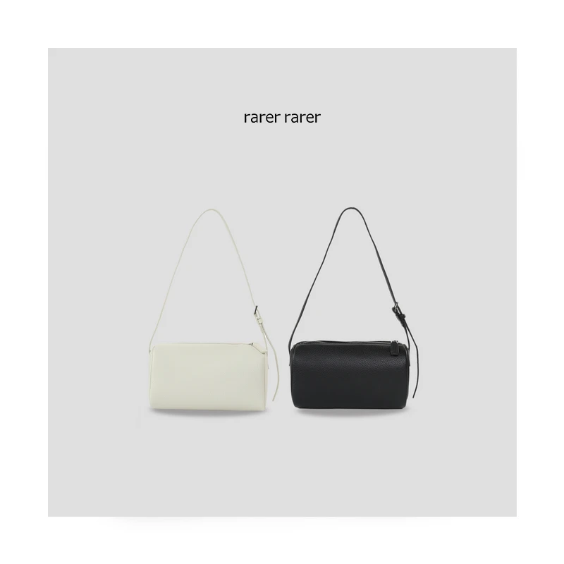 【rarer rarer】R0W风两色细肩带意大利bonaudo胎牛皮笔筒包2508006