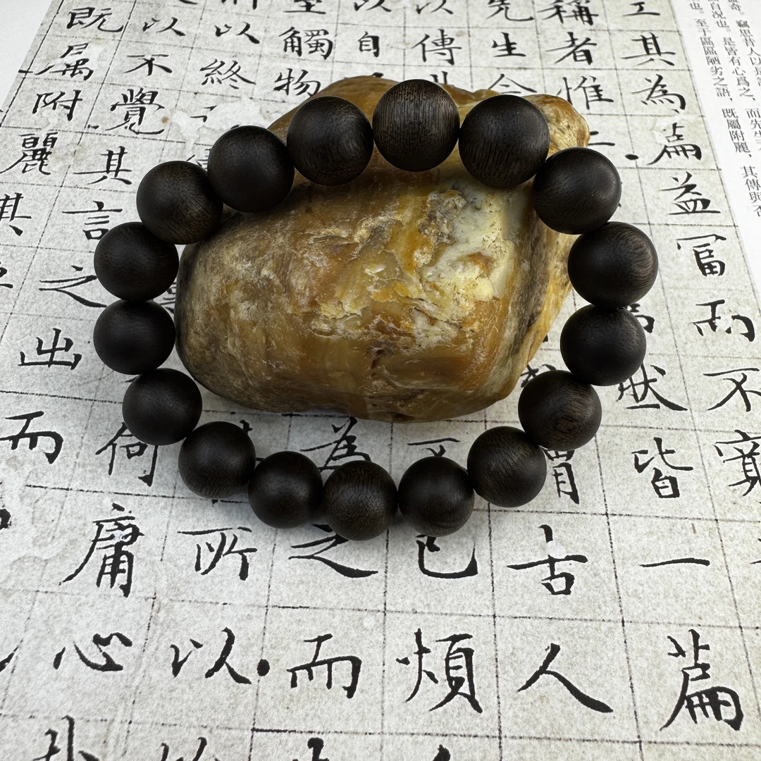 z-899【巴布亚树心留疤沉香】单圈12mm、18.84g