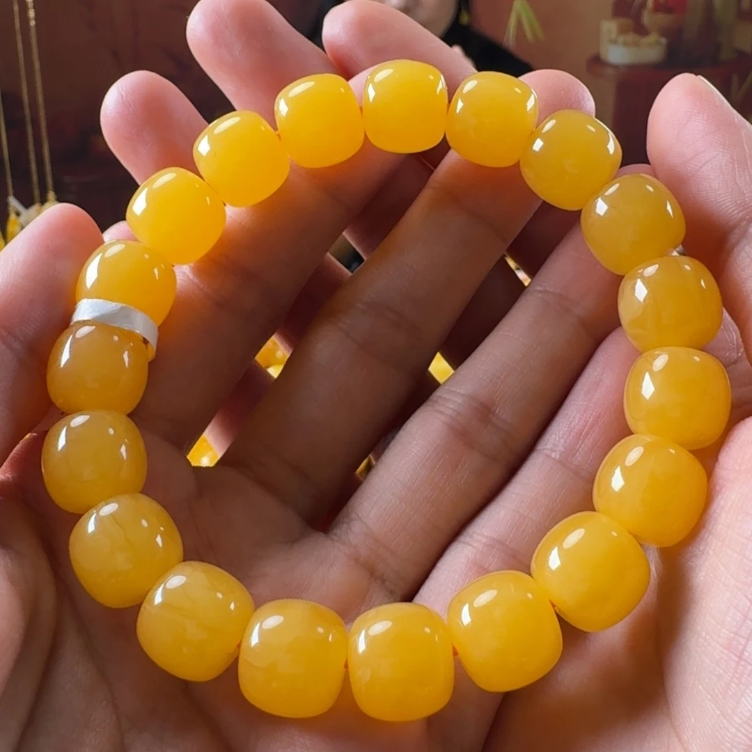 未镶嵌毛衣链蜜蜡