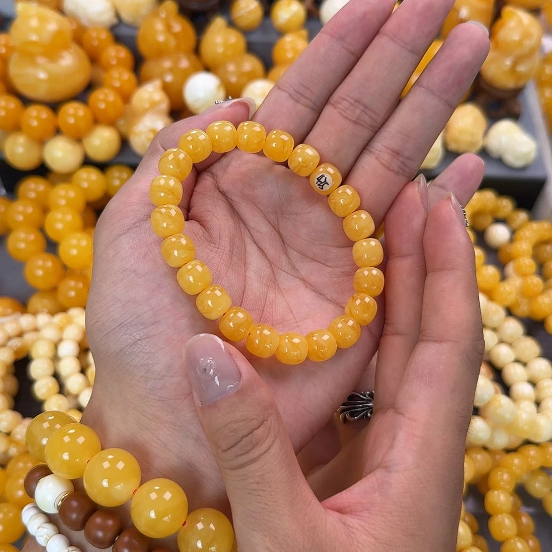 蜜蜡未镶嵌珠宝奇石同料10mm