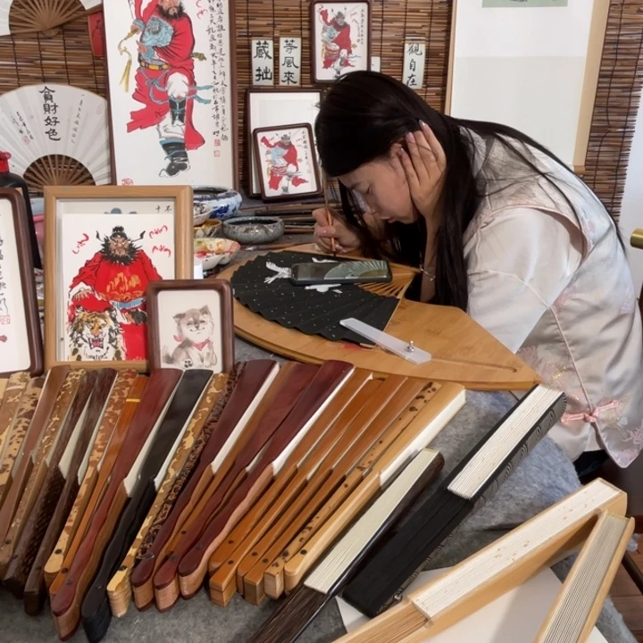 收***后书法李老师玉竹9.5画竹子