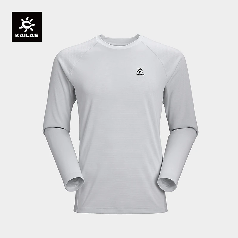 KAILAS凯乐石男款圆领功能户外长袖T恤休闲弹力快干春秋透气