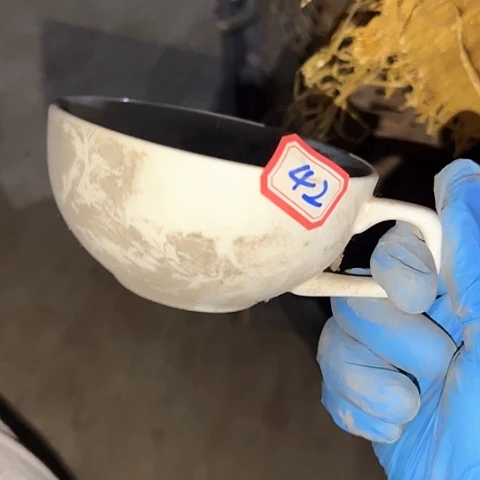 瓷片国营厂库存微瑕11厘米42