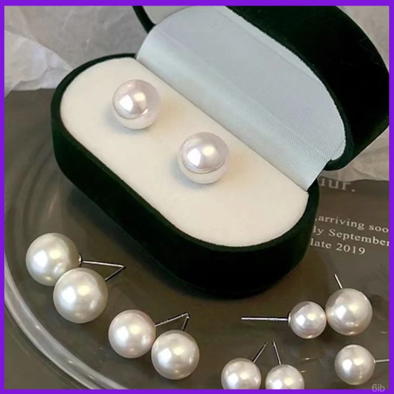 耳环耳钉女树脂合金正圆精致耳饰时尚耳钉 气质高级感