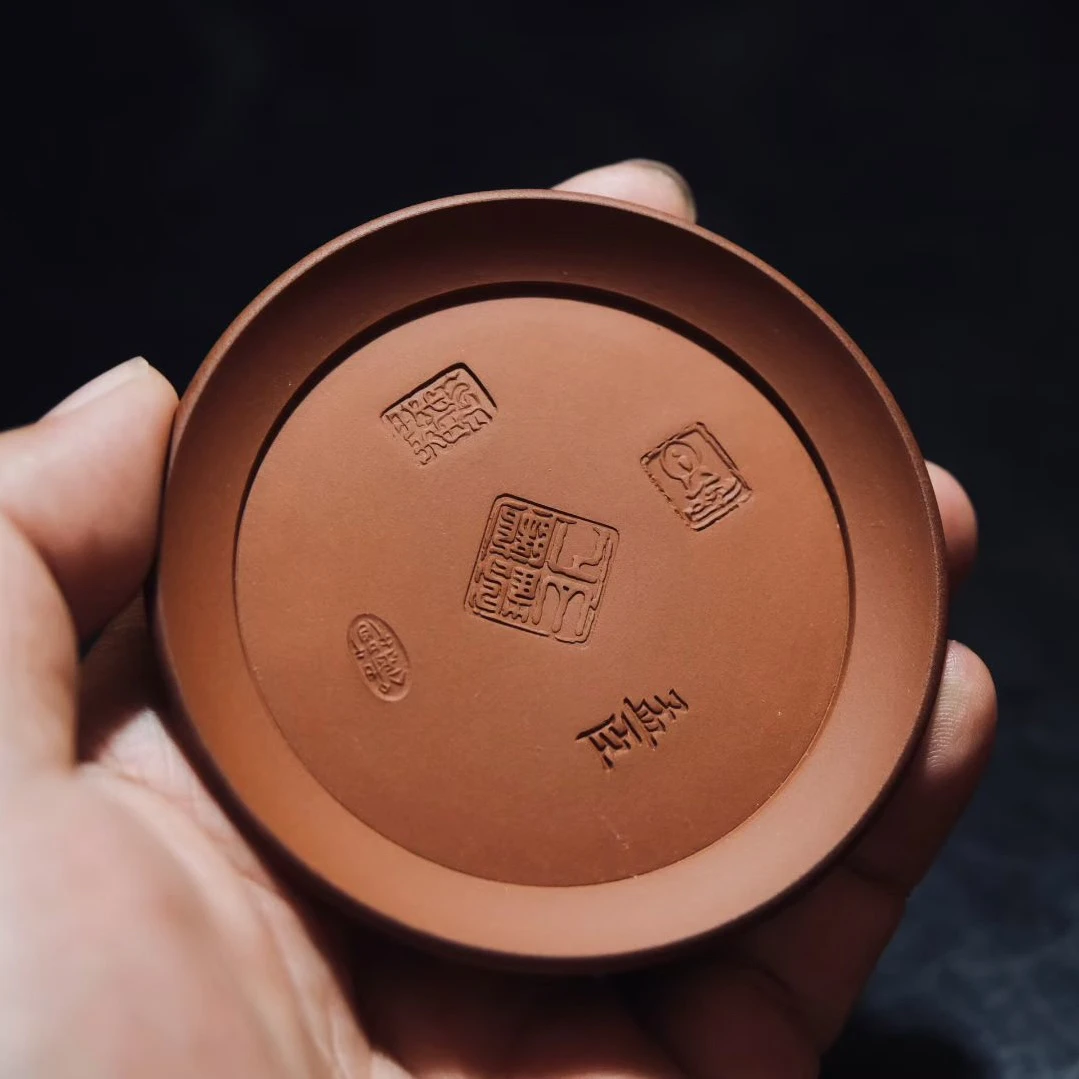 【小崔的茶事】盖置苏铭智主人杯托全手工鸡蛋黄朱泥