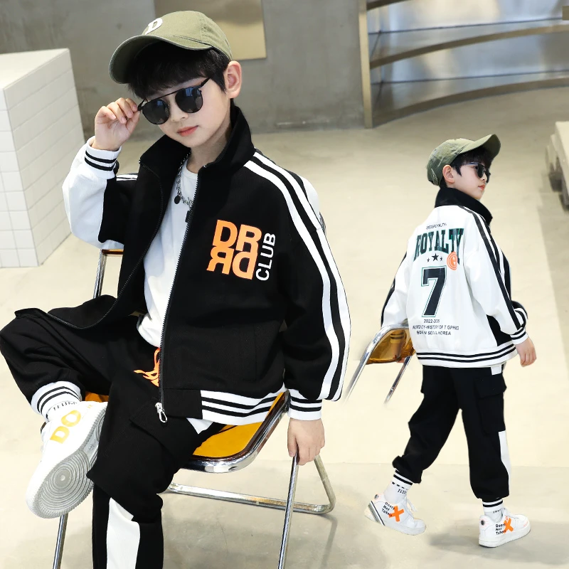童装男童春装套装2025新款春秋季时髦运动服洋气儿童韩版A2145