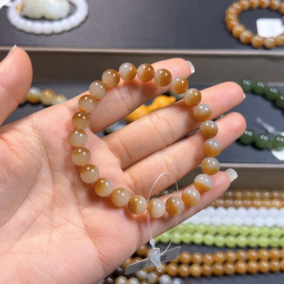 和田玉手链未镶嵌胖*