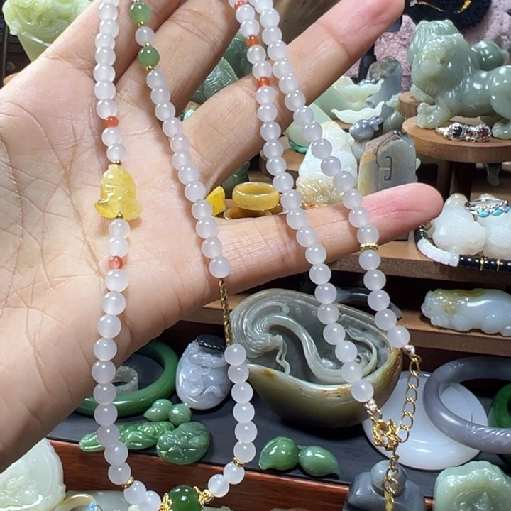 项链未镶嵌和田玉子*