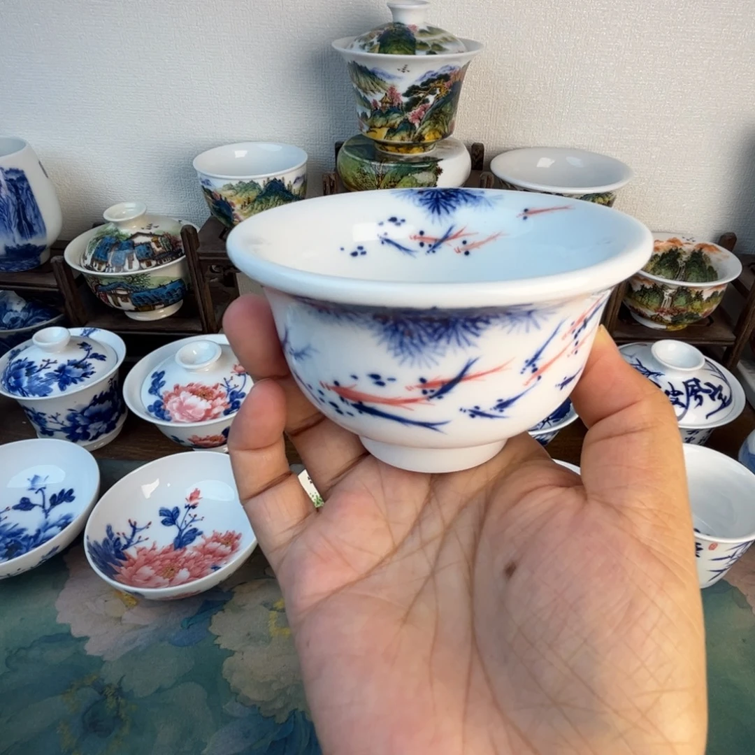 忠意堂釉下彩年年有余
