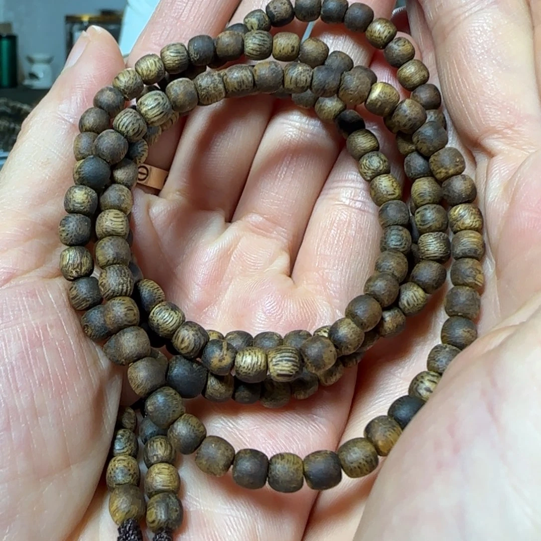 手串沉香绿奇楠沉香鼓珠多圈05手串