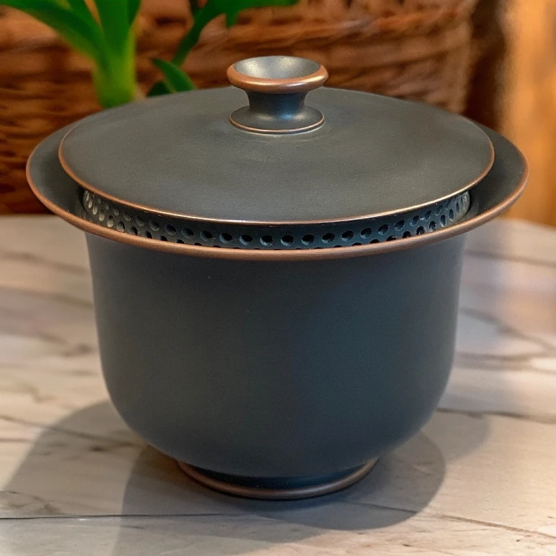 不烫手大号专业盖碗家用小容手抓壶纯手工陶瓷茶具复古中式茶具