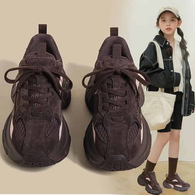 女童运动鞋2025秋冬新款中大童加绒二棉板鞋小女孩春秋款儿童鞋子