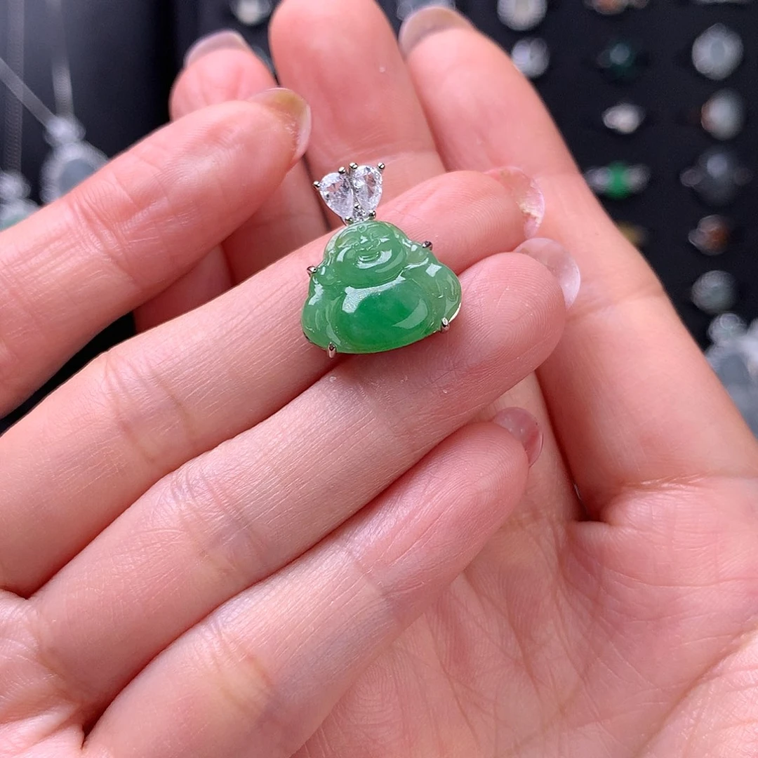 颈饰银S925镶嵌翡翠1111111