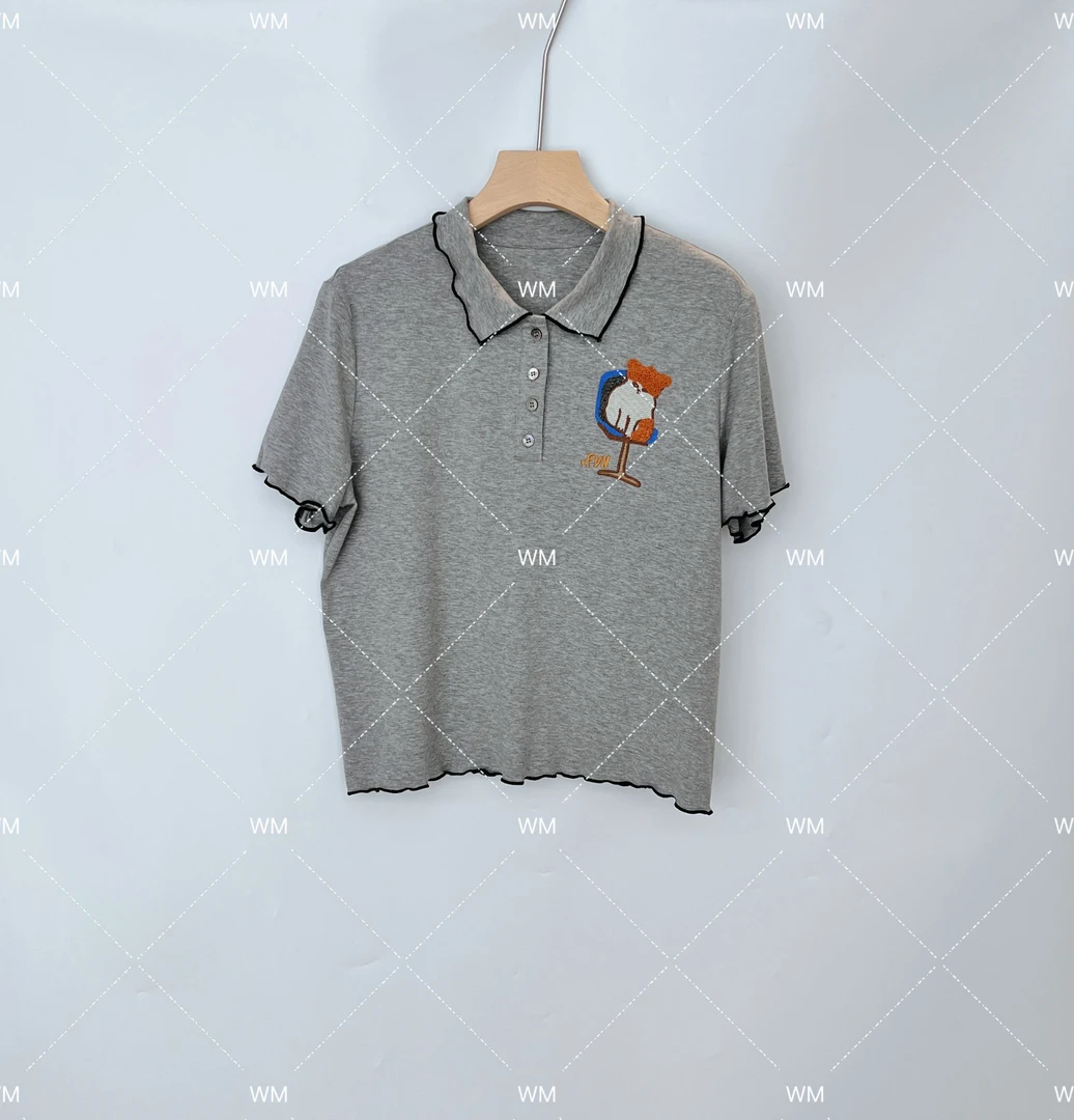 WMeng.*小宠*小众款极简显瘦正肩轻盈款poloTJS-T-25061301