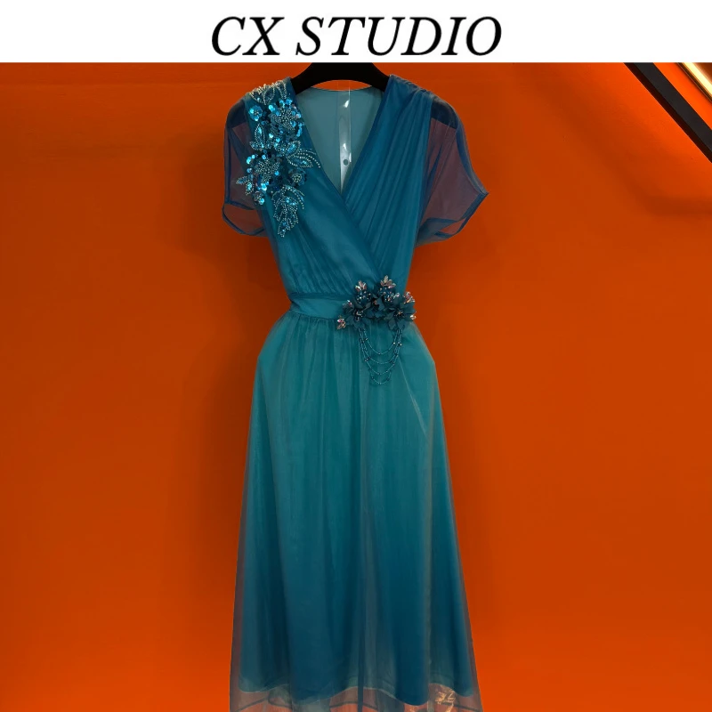 QC编码67 经典收腰轻奢时尚夏季连衣裙（定制女装）TG973