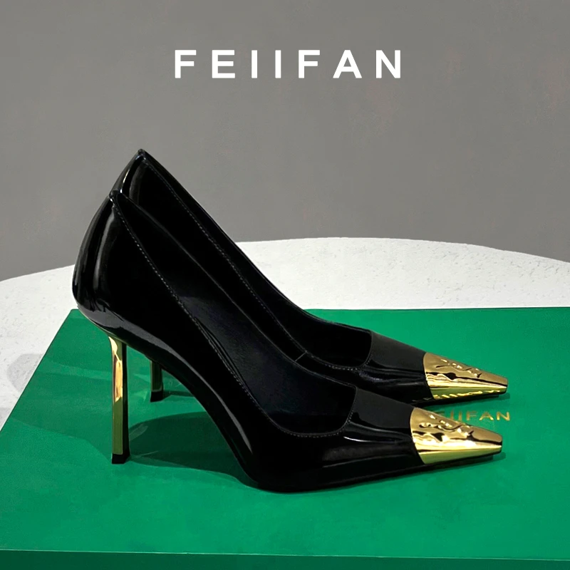 【现货】黑色高跟鞋2025春秋新款细跟高级感轻奢气质百搭单鞋女3975