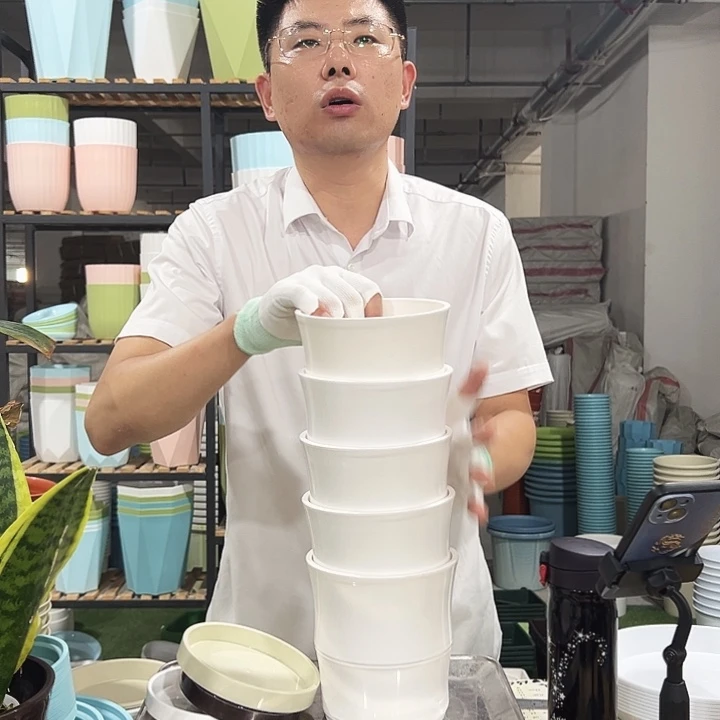 竹节口13高14白色5只带托