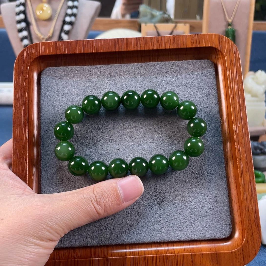 和田玉手串未镶嵌塞*达