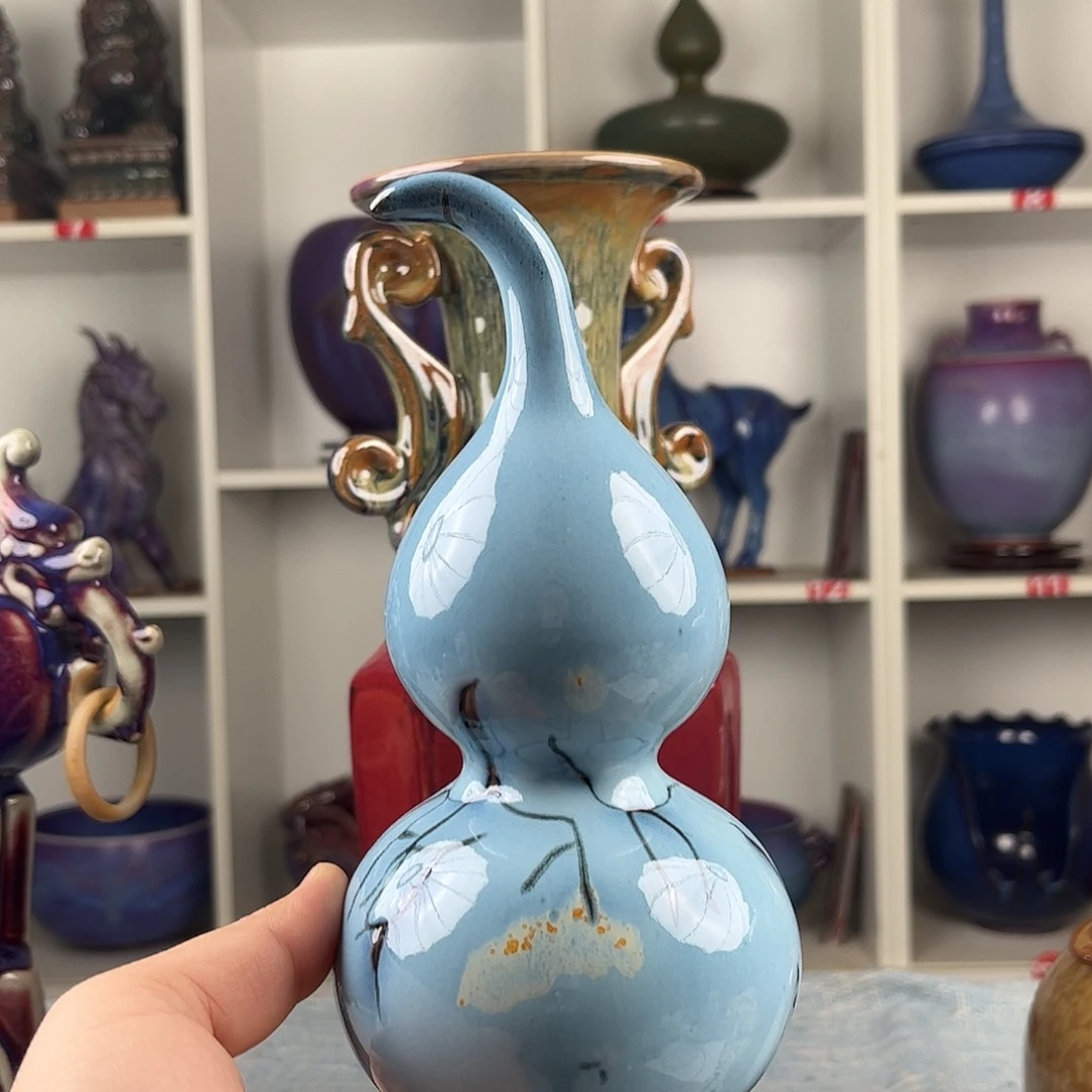 瓷片摆件……葫芦福禄，