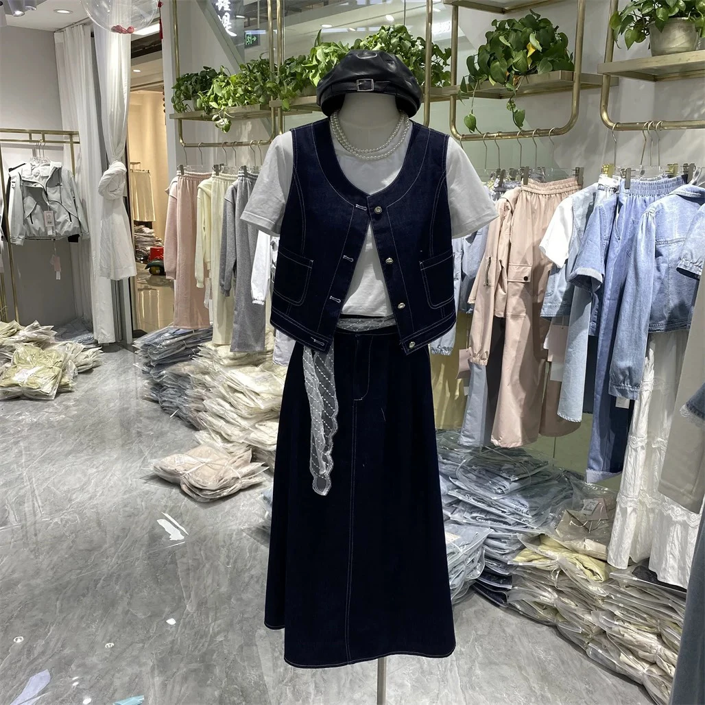 2025年夏新款牛仔三件套