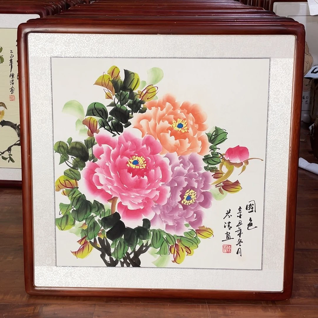 国画带框尺寸63*63厘米