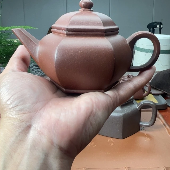 茶壶紫砂原矿无添加手磨料底槽清六方水平
